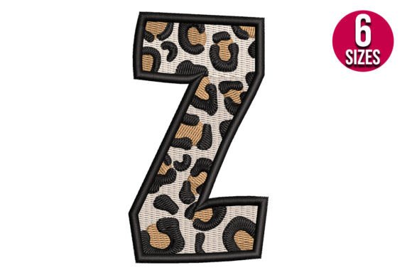 Bold Leopard Print Alphabet Font Letter Z
