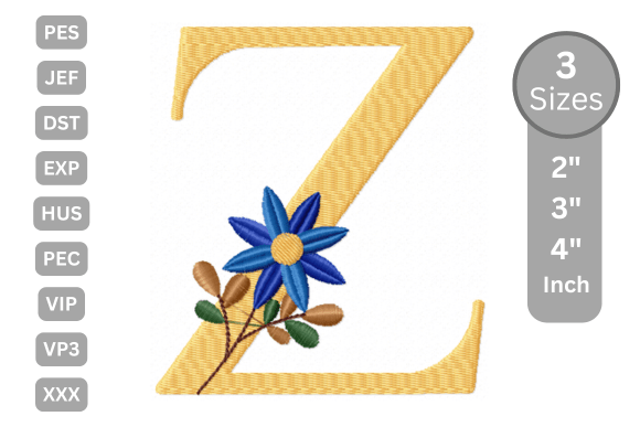 Botanical Flower Letter - Z for Premium Sweatshirts