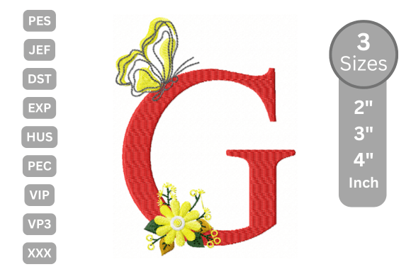 Butterfly Bloom Alphabet - G: A Stylish Monogram