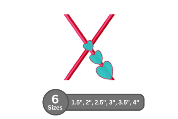 Candy Heart Alphabet -X: A Sweet Addition to Your Apparel