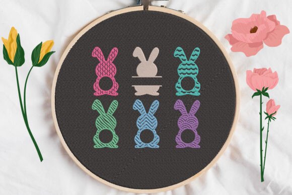 Charming Decorated Rabbit Monogram Frame