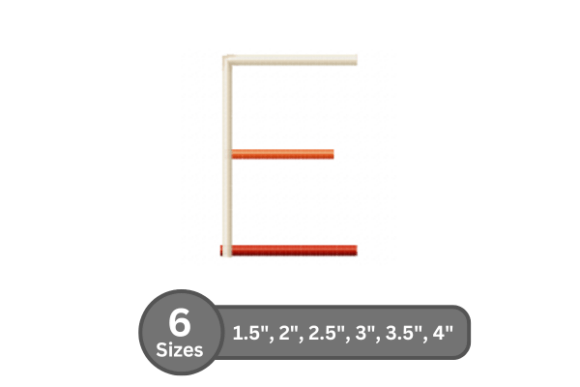 Color Bar Alphabet -E: A Festive Embroidery Font