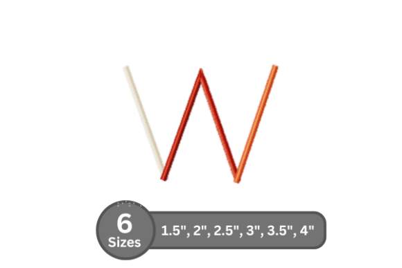 Color Bar Alphabet -W: A Stylish Monogram Choice
