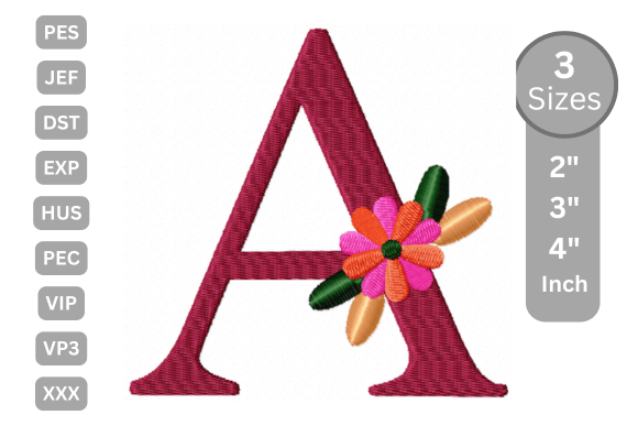 Elegant Floral A for Embroidery Projects