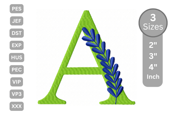 Elegant Floral Alphabet Letter - a