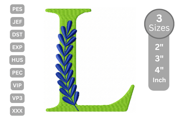Elegant Floral Alphabet Letter-L: A Charming Addition