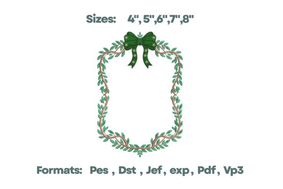 Elegant Vine Bow Monogram Frame
