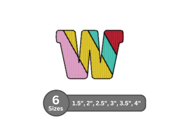 Exploring Candy Stripe Alphabet -W for Personalized Gifts
