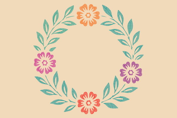 Floral Flower Wreath Pattern: A Delicate Touch