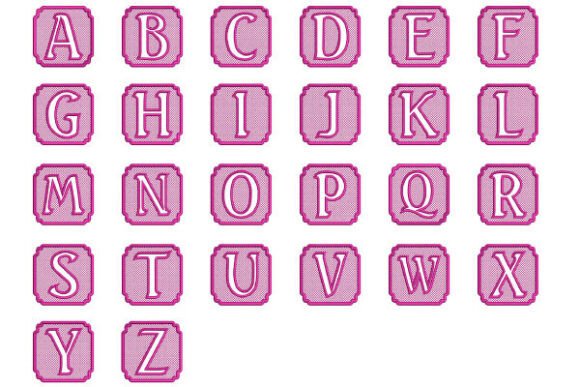 Knockdown Stitch Alphabet for Clean Towel Embroidery
