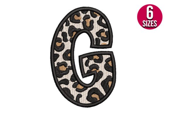Leopard Print Alphabet Font Letter G