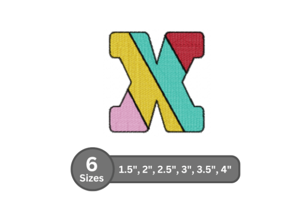 Reviewing Candy Stripe Alphabet -X for Etsy