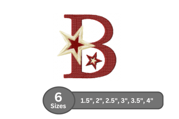 Star Pop Alphabet - B for Festive Embroidery