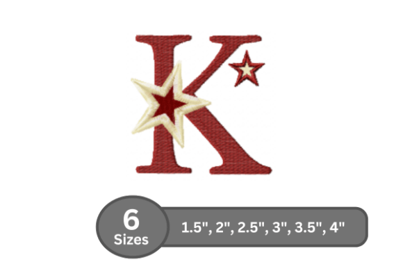 Star Pop Alphabet -K: A Stylish Embroidery Choice