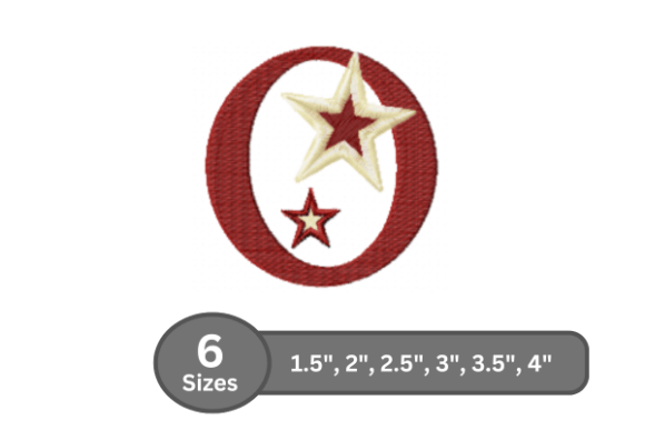 Star Pop Alphabet - O: A Stylish Embroidery Choice