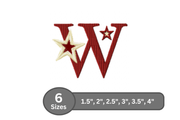 Star Pop Alphabet -W: A Stylish Embroidery Choice