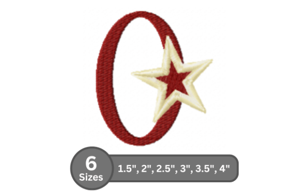 Star Pop Number -0: A Stylish Embroidery Design