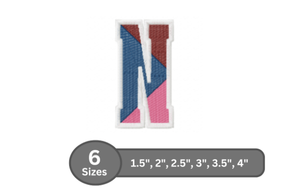 Street Varsity Alphabet - N: A Stylish Holiday Embroidery